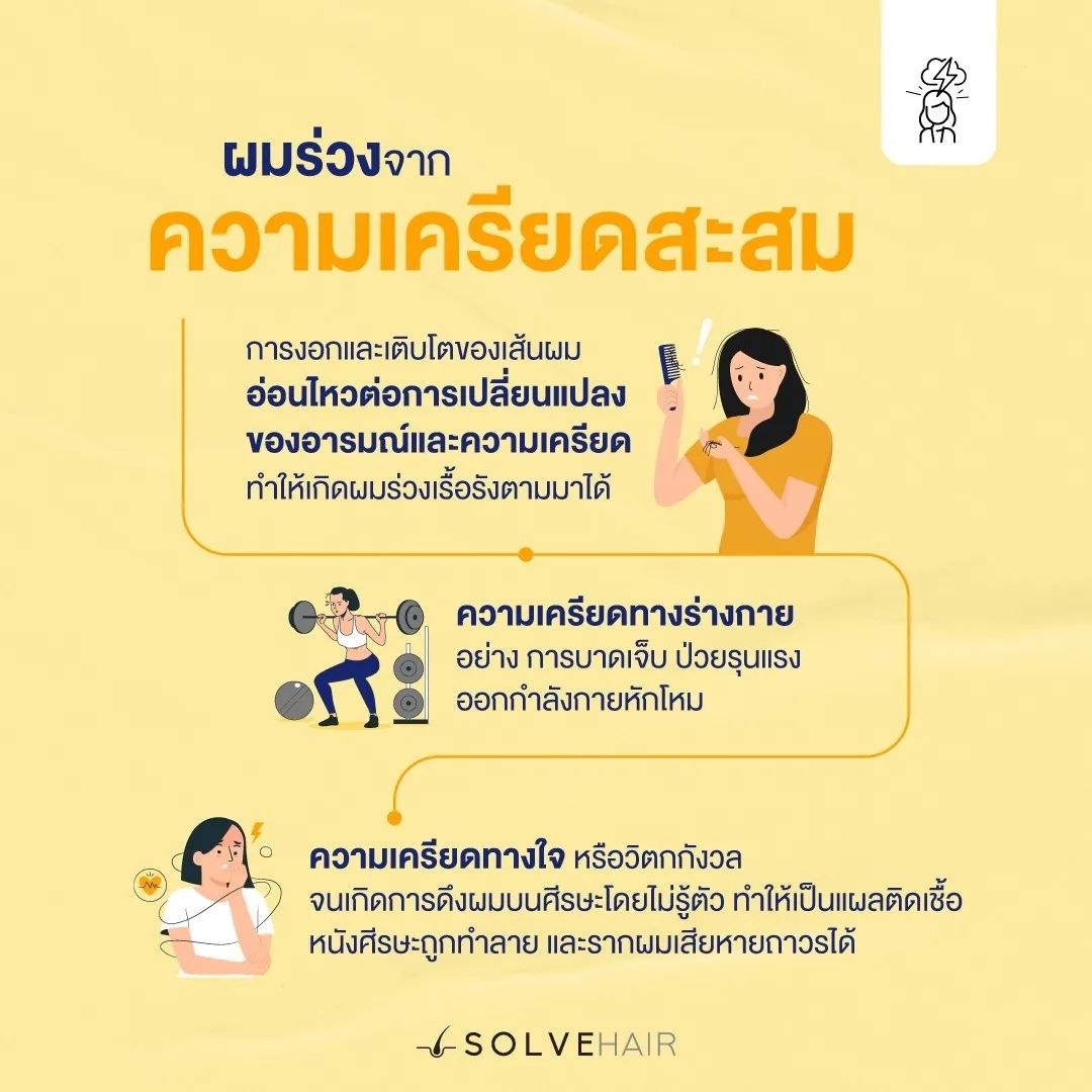 ผมร่วงจากความเครียดสะสม