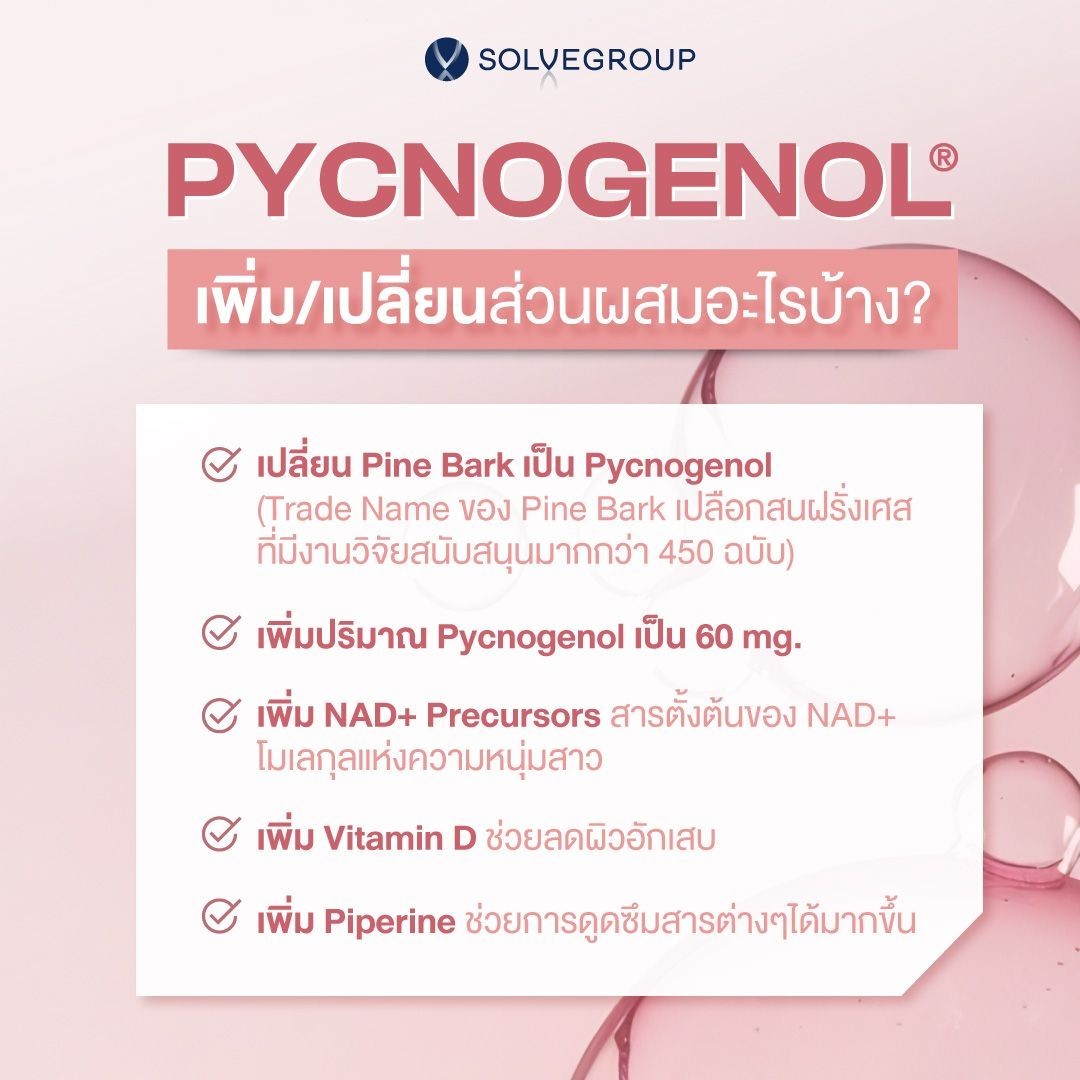 PYCNOGENOL เพิ่ม/เปลี่ยนส่วนผสมอะไรบ้าง?