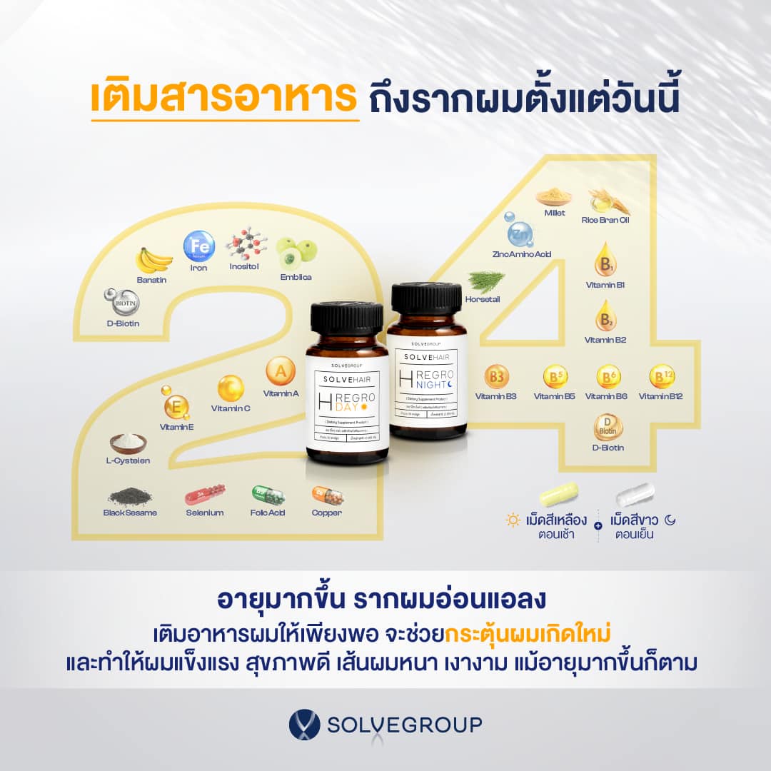 solvehair วิตามินผม 24