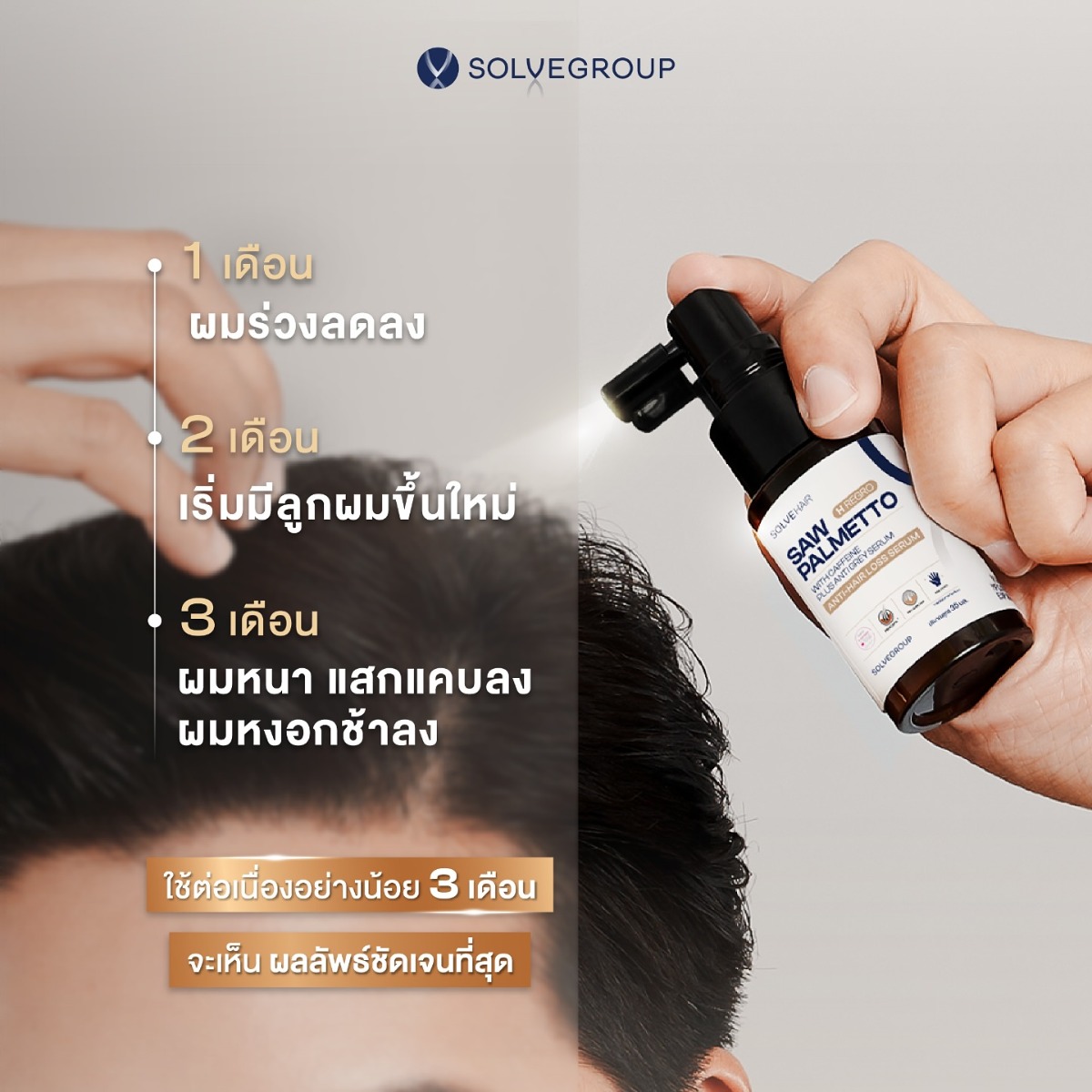 SAW PALMETTO CAFFEINE plus anti gray serum บางตรงไหน ฉีดตรงนั้น