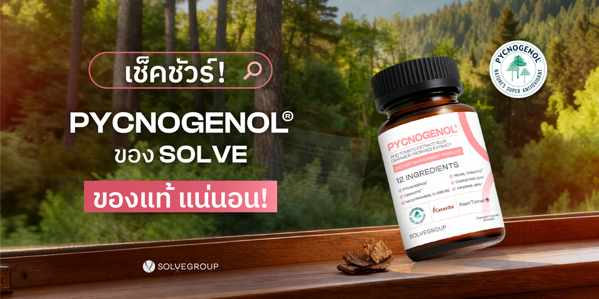 เช็คชัวร์ Pycnogenol ของ SOLVE ของแท้แน่นอน! เช็คชัวร์ Pycnogenol ของ SOLVE ของแท้แน่นอน!