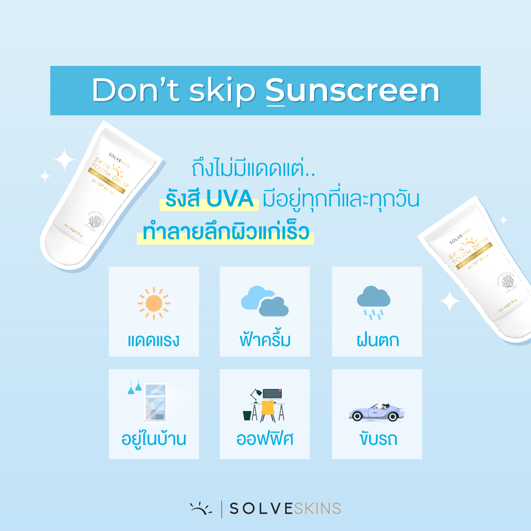 Don’t skip sunscreen