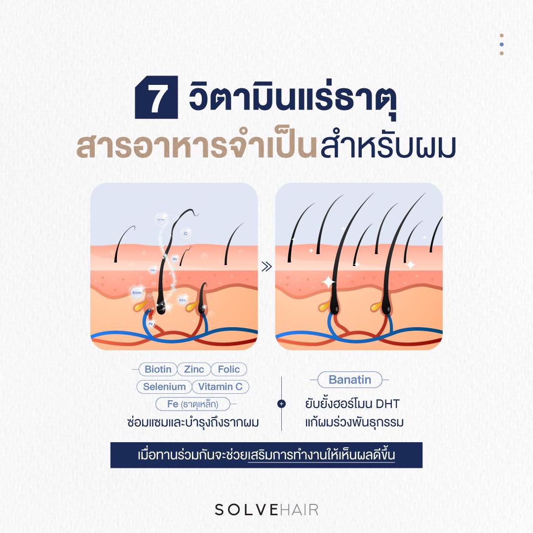 7 วิตามินแร่ธาตุ สารอาหารจำเป็นสำหรับผม