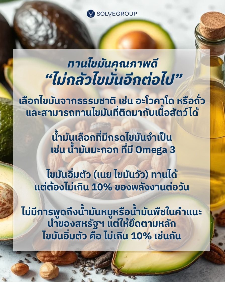 ไขมันดี = ไม่ใช่ศัตรู ไขมันดี = ไม่ใช่ศัตรู