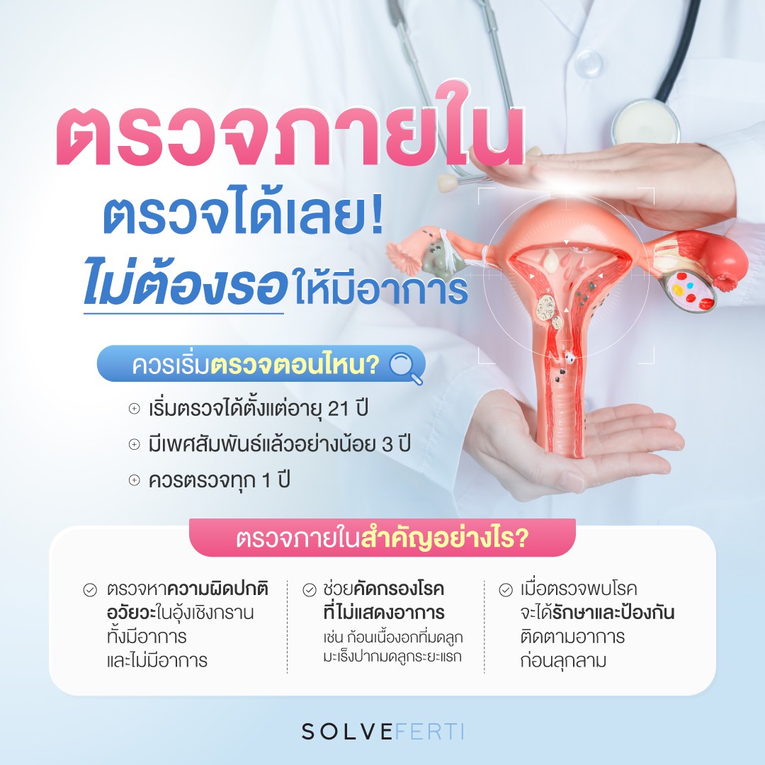 ตรวจภายใน ตรวจได้เลย! ไม่ต้องรอให้มีอาการ