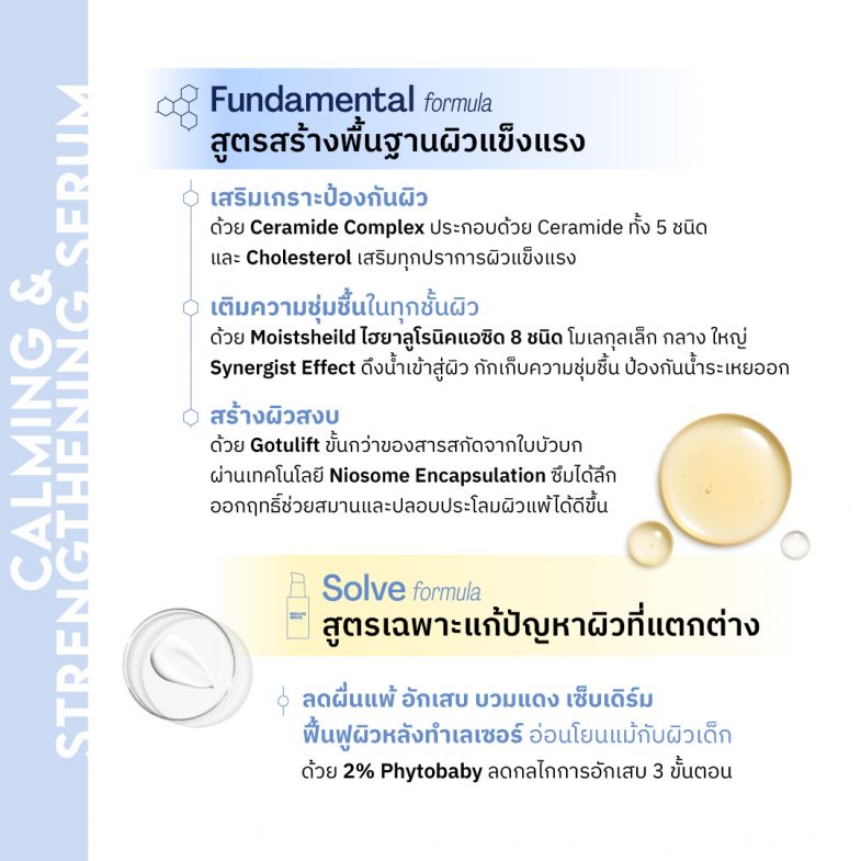 แนะนำ SOLVESKIN Calming & Strengthening Serum เซรั่มผิวแข็งแรง