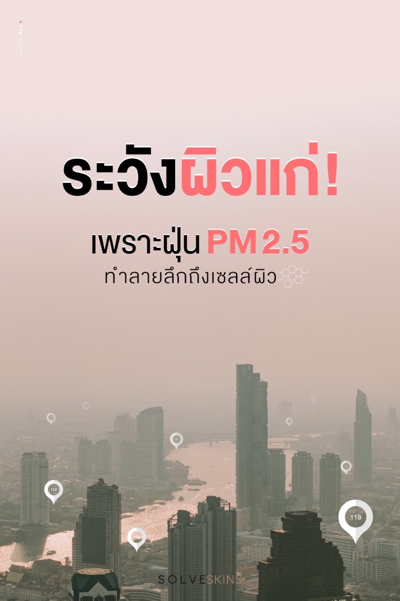 ระวังผิวแก่!!! เพราะฝุ่น PM 2.5 ทำลายลึกถึงเซลล์ผิว