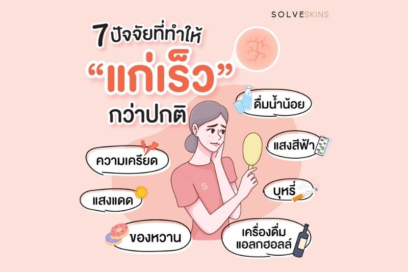 7 ปัจจัยที่ทำให้เราแก่เร็ว กว่าปกติ 