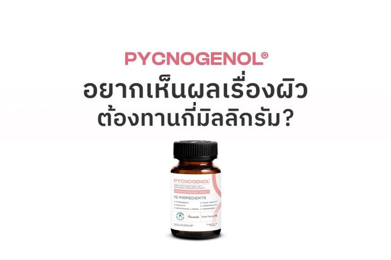 PYCNOGENOL อยากเห็นผลเรื่องผิว ต้องทานกี่มิลลิกรัม?