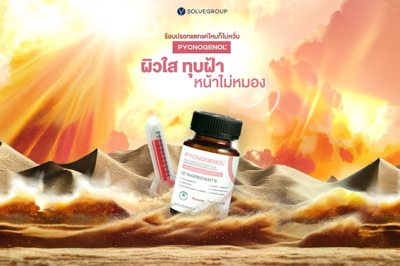 ร้อนปรอทแตกแค่ไหนก็ไม่หวั่น PYCNOGENOL ผิวใส ทุบฝ้า หน้าไม่หมอง