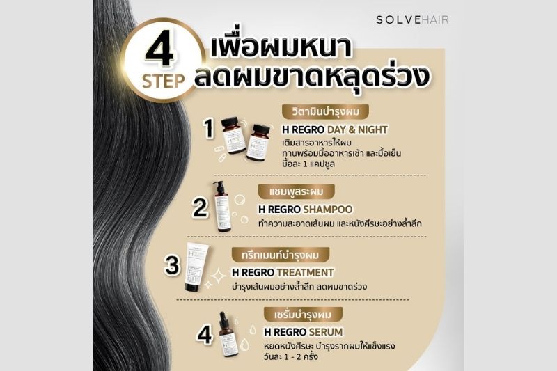 4 step เพิ่มผมหนา ลดผมขาดหลุดร่วง