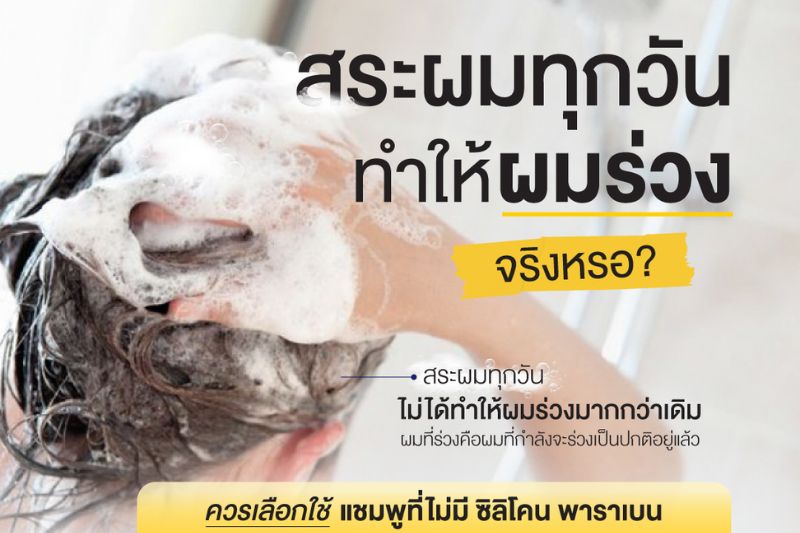 สระผมทุกวันทำให้ ผมร่วง จริงหรอ ?