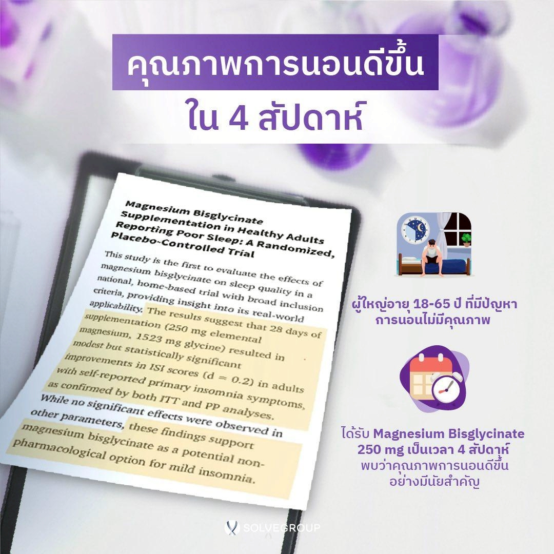SOLVE Magnesium Complex Good Night แมกนีเซียม 5 ฟอร์ม + GABA - Image 2
