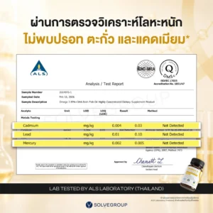 Alternative view of SOLVE Omega-3 (EPA + DHA Fish Oil) น้ำมันปลาซอฟต์เจลเม็ดเล็ก